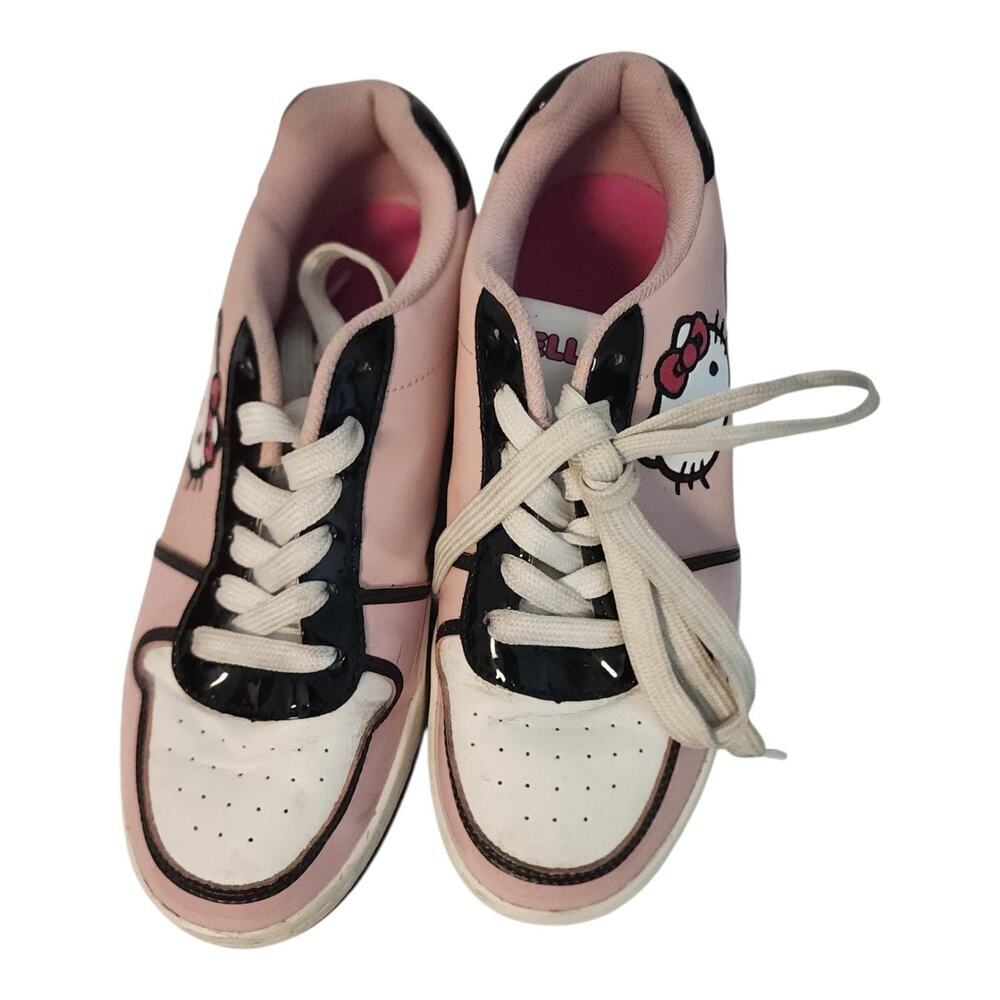 Hello Kitty Pink Low Top Sneakers Big Kids Youth US 6 EUR 37 Lace Up Shoes - Picture 6 of 16